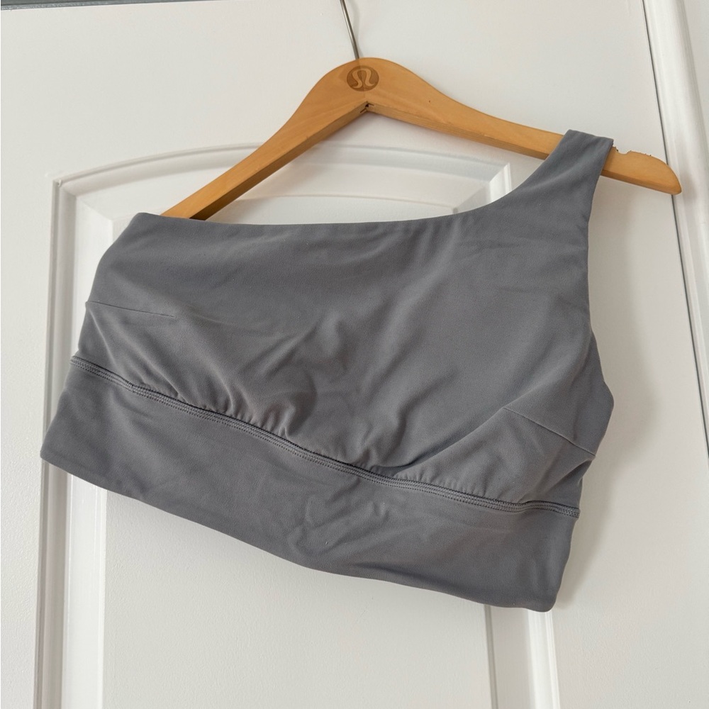 SOLD ❌ lululemon athletica Gray One-Shoulder Sports Bra size 12